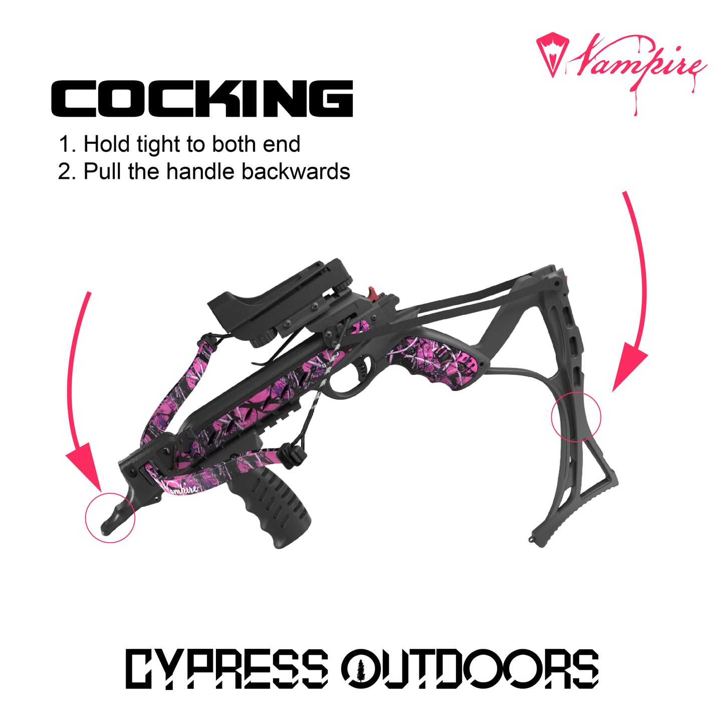 Cypress Outdoors Vampire Self Cocking Pistol Crossbow